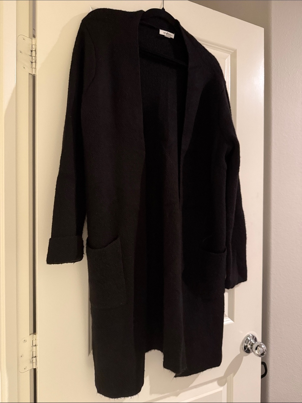 Nine West Black Open-Front Knit Cardigan